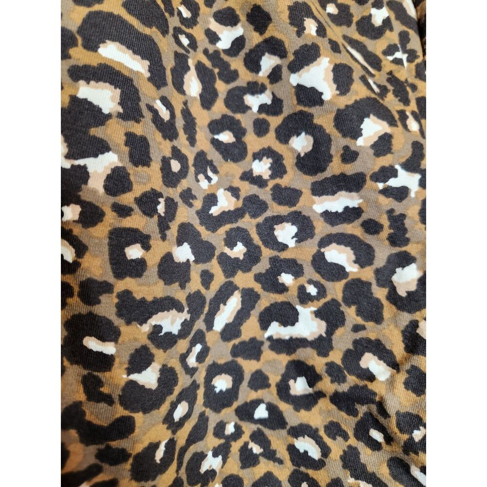 LOGO by Lori Goldstein Leopard Print Pants Cuffed & Cropped Women's Size 1X - Picture 5 of 7